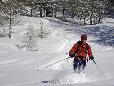 Ski freeride dans les hautes Alpes