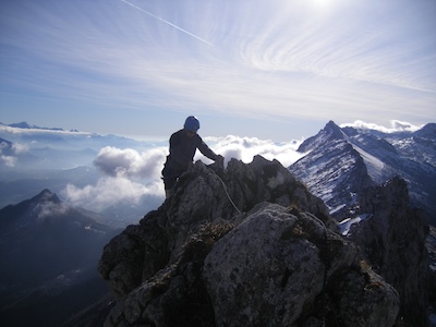 Alpinisme initiation, pic du Râteau ouest 3769m